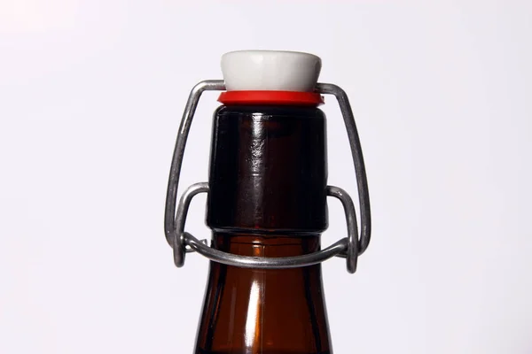 Botella Cerveza Cerca Tiro —  Fotos de Stock