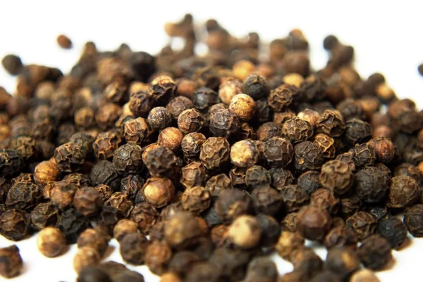 Pile Black Peppercorns Isolated White Background Royalty Free Stock Images