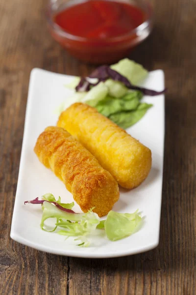 Croquetas Sabrosas Primer Plano —  Fotos de Stock