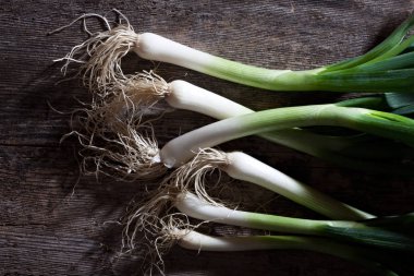 Organik taze soğan atış kapatın