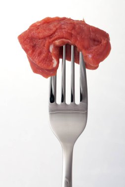 ham parça Dana eti metal çatal Close-Up