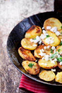 yakın çekim lezzetli kızarmış patates cipsi