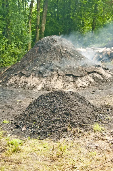 Węgiel Drzewny Palnik Ziemi Zdjęcie Dnia — Zdjęcie stockowe