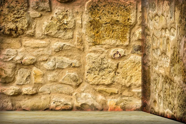 Alte Mittelalterliche Gefängnismauer Textur — Stockfoto