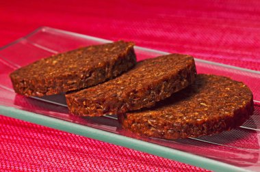 Lezzetli çavdar ekmeği. Atış kapatın