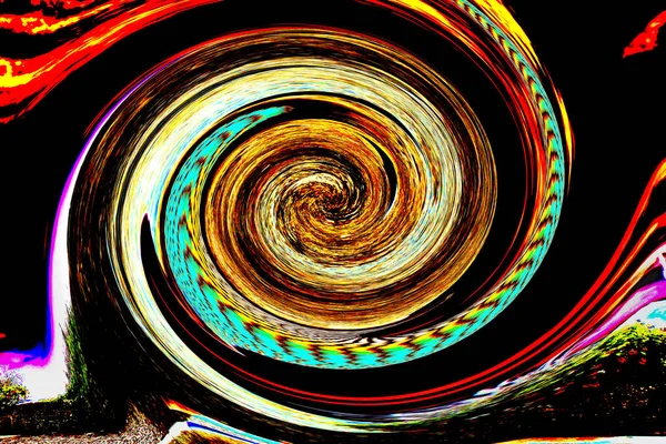 Ilustración Espiral Colorida Abstracta — Foto de Stock