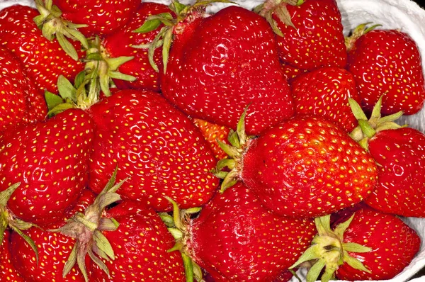 Ripe Red Strawberries Close Shot — Stock Photo, Image