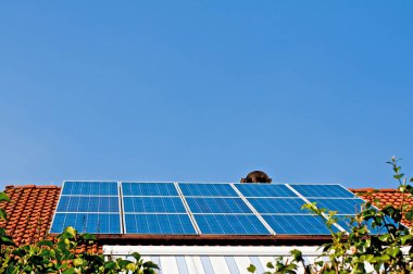 Güneş paneli kapatın atış