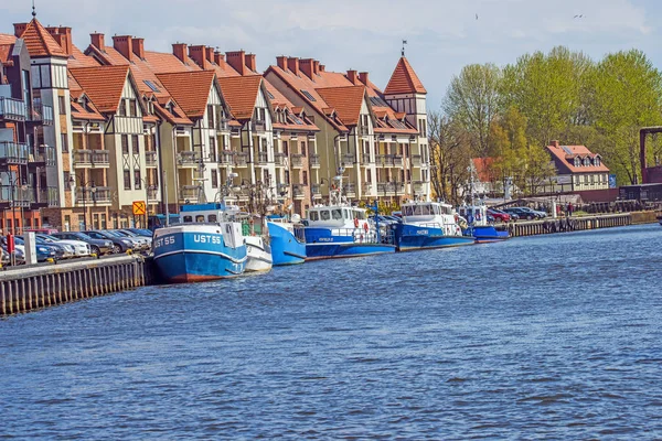 Rybackich Portu Ustka Polska — Zdjęcie stockowe