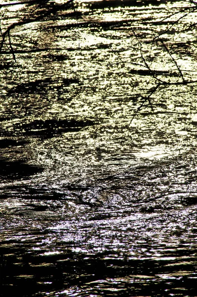 Water Met Reflecties Close Shot — Stockfoto