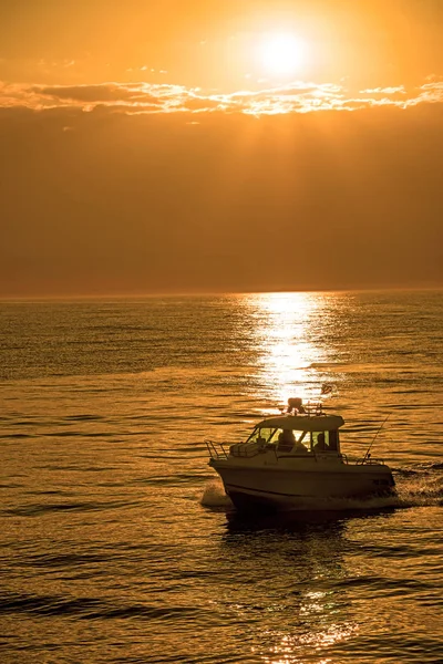 Puesta Sol Sobre Mar Báltico — Foto de Stock