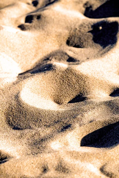 Textura Areia Praia Com Ondas Dia Ensolarado — Fotografia de Stock