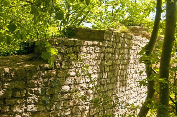 Крупным Планом Фото Ruins Castle — стоковое фото