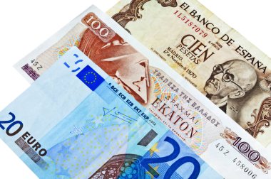 Euro para arka plan üzerinde yakın çekim fotoğraf
