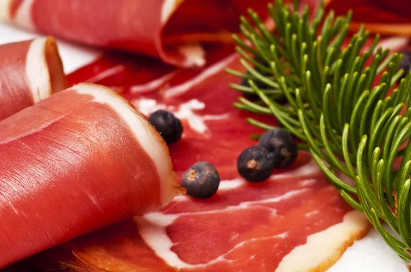 Primer Plano Delicioso Jamón Cerdo Para Almuerzo — Foto de Stock