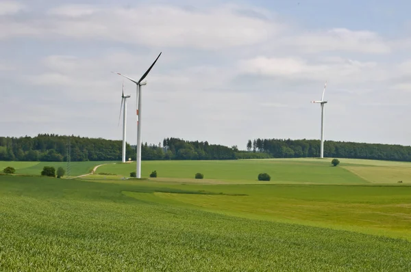 Вітер Колеса Німеччині Альтернативна Енергетика Концепції — стокове фото