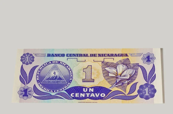 Foto Cerca Moneda Nicaragua — Foto de Stock