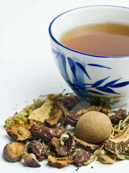 Chá Ervas Chinesas Perto — Fotografia de Stock
