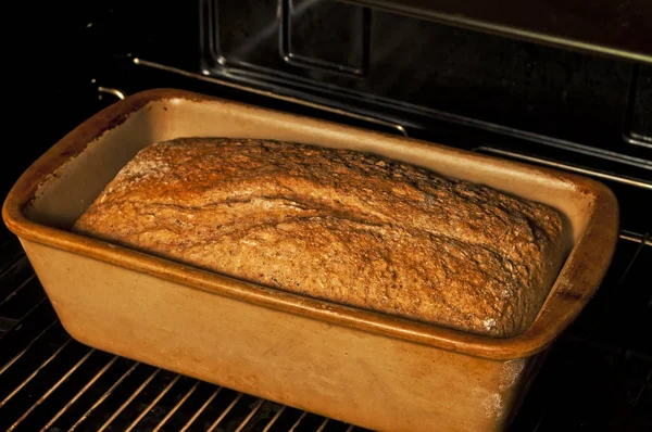 Close Delicious Whole Grain Bread Oven — Stock Photo, Image