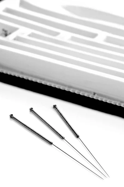 Acupuncture Needles Close Shot — Stock Photo, Image