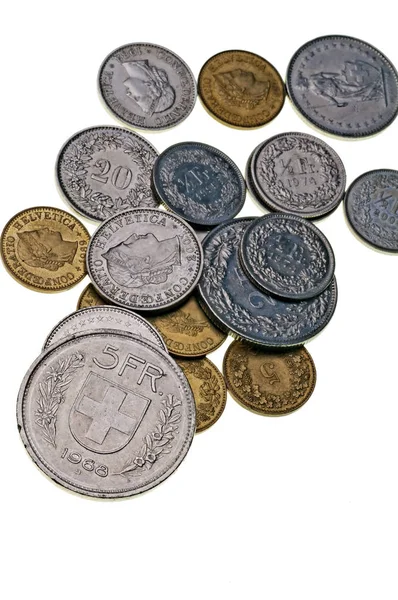 Moneda Suiza Tiro Cerca —  Fotos de Stock