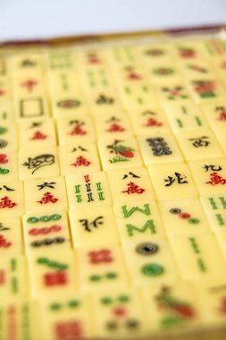 Antik Mahjong oyun yakın çekim fotoğraf