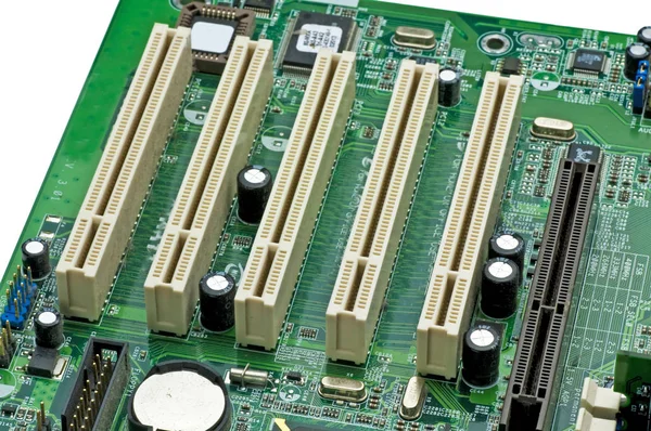 Computer Circuit Board Slots — Stock Photo, Image