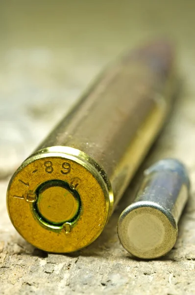 Ammunition Och Cal Långa Gevär — Stockfoto