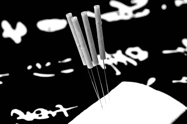 Acupuncture Needles Close Shot — Stock Photo, Image