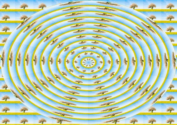 Illustrazione Spirale Colorata Astratta — Foto Stock