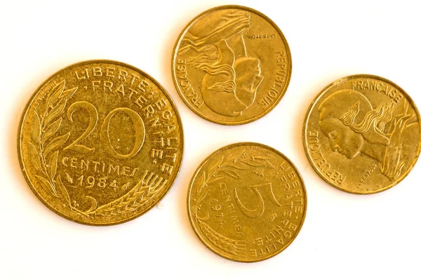 Ehemalige Europäische Währung Von Frankreich — Stockfoto