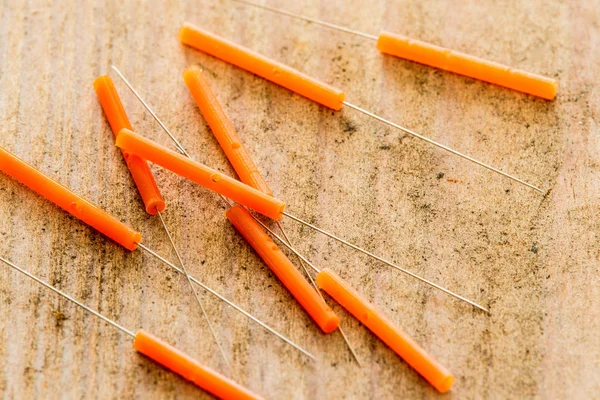 Agujas Acupuntura Tiro Cerca — Foto de Stock