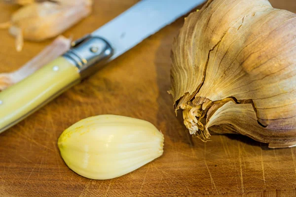 Piros Garlics Franciaország Zár Megjelöl Szemcsésedik — Stock Fotó