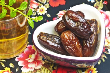 Tarihleri ile nane çayı yakın çekim fotoğraf