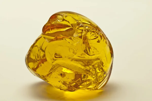 Close Bela Pedra Preciosa Amber — Fotografia de Stock