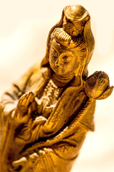Guanyin Barmhärtighetens Gudinna Närbild Skott — Stockfoto
