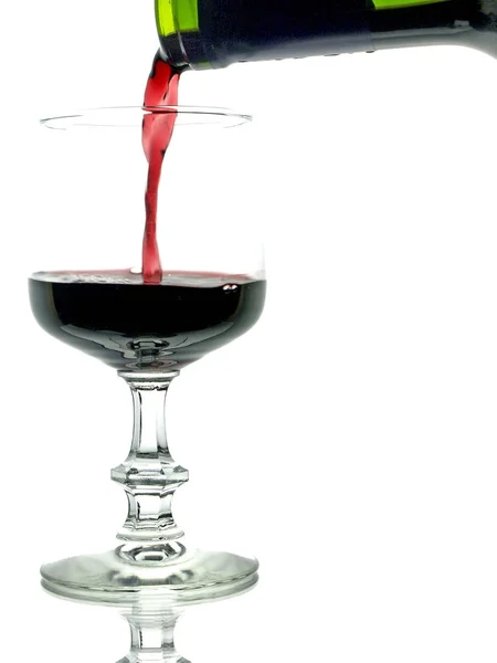 Wirydarz Góry Fotografia Czerwone Wino Leje Wina Szkła — Zdjęcie stockowe