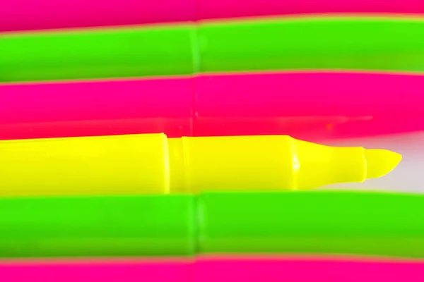 Color Destacadores Tiro Cerca — Foto de Stock
