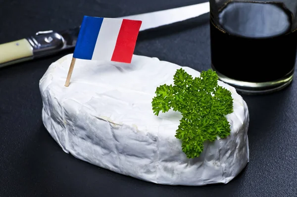 Close Traditional Camembert Cheese — Stock Photo, Image