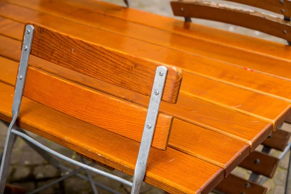 Jardin Bière Allemand Avec Meubles Bois — Photo