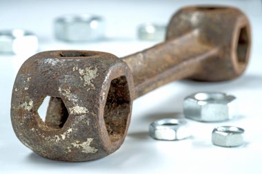 eski Bisiklet kemik altıgen anahtarı, yakın çekim 