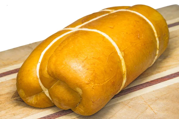 Close Yellow Smoked Cheese Russia — Stock Photo, Image