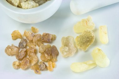 Tütsü, Olibanum, Boswellia Serrata yakın çekim yukarı