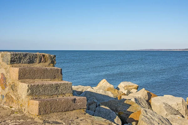 Vista Para Mar Báltico Toupeira Ustka Polónia — Fotografia de Stock