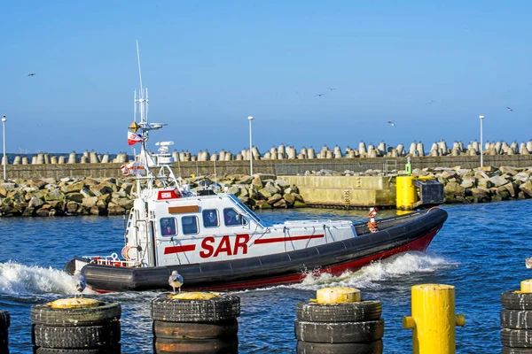 Barco Salvamento Rescate Kolobrezg Polonia — Foto de Stock