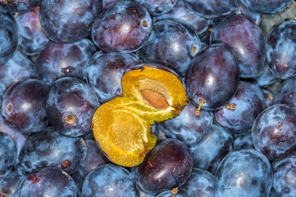 Close Shot Tasty Ripe Plums — Stock Photo, Image