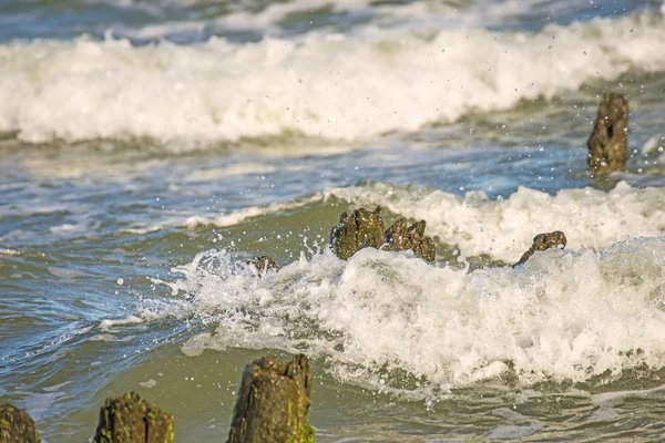 Groyens Mar Báltico Con Fondo Olas Azules — Foto de Stock