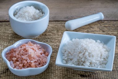 Himalaya tuz ve deniz tuz yakın atış