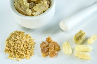 Tütsü, Olibanum, Boswellia Serrata yakın çekim yukarı