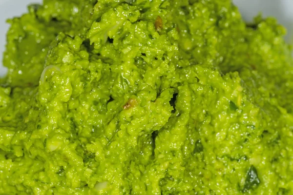 Pesto Ajo Salvaje Cerca Tiro —  Fotos de Stock